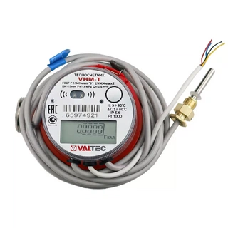 Счетчик тепла Valtec VHM-T-15/0,6-С-П с тахометрическим расходомером, RS485 (трубопровод подающий) 0,6 м3/час фото